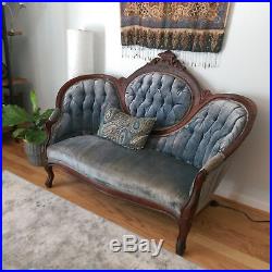 Antique late 1800's victorian loveseat