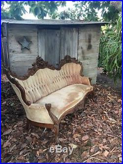 Antique victorian sofa walnut