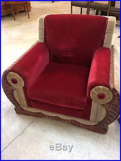 Art Deco Mohair Couch & Chairs from the 1950's