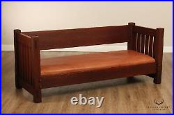 Arts And Crafts Custom Quality Oak Knock Down Settle After Gustav Stickley