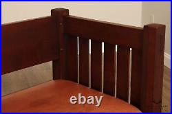 Arts And Crafts Custom Quality Oak Knock Down Settle After Gustav Stickley