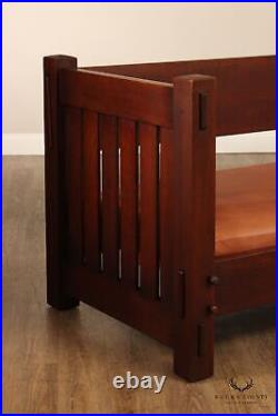 Arts And Crafts Custom Quality Oak Knock Down Settle After Gustav Stickley