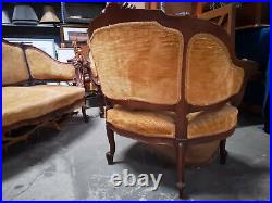 BEAUTIFUL antique 19th cent Victorian PARLOR SET / SETTEE / SOFA / 2 CHAIRS