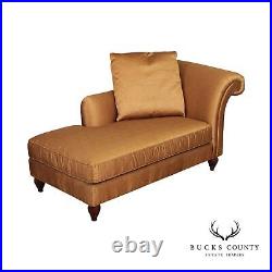Baker Milling Road Rolled Back Upholstered Chaise Lounge