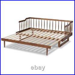 Baxton Studio Daybed Twin King Expandable Muriel Walnut