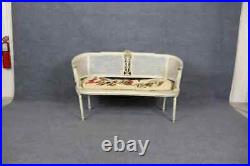 Beautiful Painted French Louis XVI Style Cane Settee