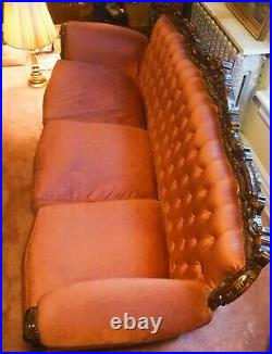 Beautiful hand Carved Antique Victorian Sofa