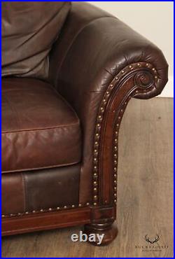 Bernhardt'New Vintages' Rolled Arm Leather Sofa