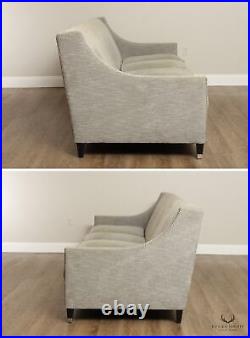 Bernhardt Palisades Modern Grey 108 Long Sofa