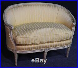 Best French Creme Paint Diminutive Louis XVI Canape Settee Sofa Couch C1920