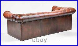 British Brown Leather Chesterfield Sofa