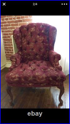 Burgundy Vintage Sofa Chairs