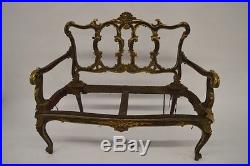 Carved, parcel-Gilt ROCOCO SETTEE 19th C. FIne & Unusual Piece! Sofa, chair