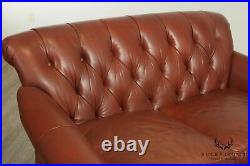 Century Furniture Tufted Leather Sofa