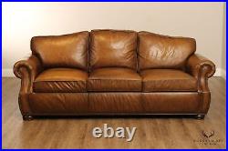 Century Trading Co. Camelback Leather Sofa