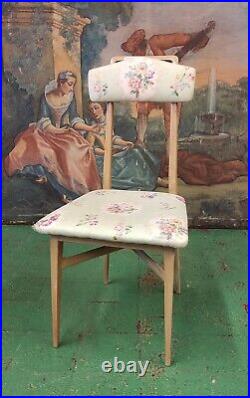 Chair Padded With Fabric with Flowers Design Years' 60