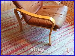 Chair Vintage 60er Leather Relaxing Easy Bruno Mathsson Age Danish 3a