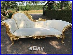 Chaise Lounge In French Louis XVI Style. Worldwide Shipping