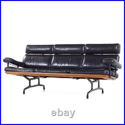 Charles and Ray Eames for Herman Miller Mid Century ES-108 Walnut Leather Sofa