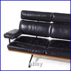 Charles and Ray Eames for Herman Miller Mid Century ES-108 Walnut Leather Sofa