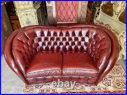 Chesterfield Sofa English XX Century Red Available The Pair