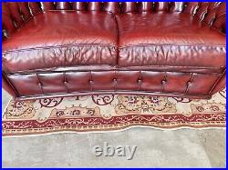 Chesterfield Sofa English XX Century Red Available The Pair