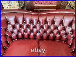 Chesterfield Sofa English XX Century Red Available The Pair