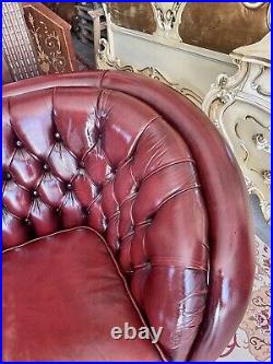 Chesterfield Sofa English XX Century Red Available The Pair