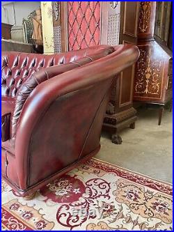 Chesterfield Sofa English XX Century Red Available The Pair