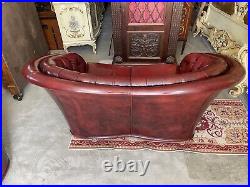 Chesterfield Sofa English XX Century Red Available The Pair