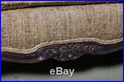 Chic French Country Walnut Sofa Tussah Silk Upholstery with Provenance ON SALE