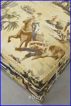Childs Size Custom Made Cowboy Horse and Rider Upholstered Small Chaise Lounge