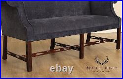 Chippendale Style Camelback Mahogany Settee