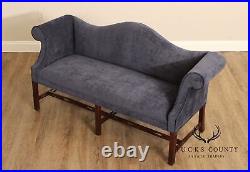 Chippendale Style Camelback Mahogany Settee