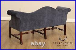 Chippendale Style Camelback Mahogany Settee