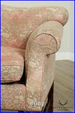 Chippendale Style Carved Base Camelback Sofa