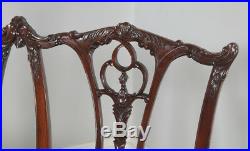 Chippendale Style Carved Solid Mahogany Couch Sofa Settee Settle Chair Armchair