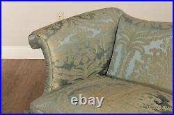 Chippendale Style Custom Carved Mahogany Frame Camelback Sofa