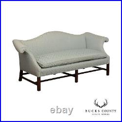 Chippendale Style Custom Mahogany Camelback Sofa