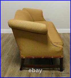 Chippendale Style Vintage Mahogany Camelback Sofa