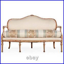 Circa 1780 Antique French Louis XVI Carved Settee Sofa Canapé