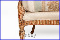 Circa 1780 Antique French Louis XVI Carved Settee Sofa Canapé