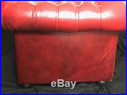 Classic Handmade Leather Chesterfield Style Oxblood Red 3 Seater Sofa Settee