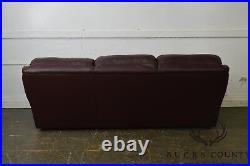 Classic Quality Leather Plum Sofa