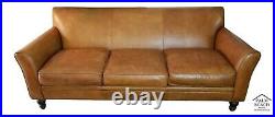 Classic Vintage RALPH LAUREN Mid Century Modern Style Real Leather Sofa