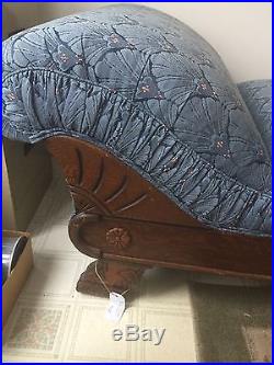 Colonial blue Chaise Lounge Fainting Sofa Antique early 1900s. High quality