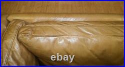 Confortable John Lewis Reggio Conker Two Seater Leather Sofa On Tan Colour