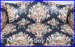 Conover Mahogany Chippendale Style Sofa Claw and Ball Feet Designer Fabric
