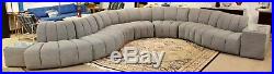 Contemporary Modern De Sede Style 7 Pc Serpentine Sectional Sofa & 3 Side Tables