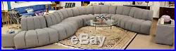 Contemporary Modern De Sede Style 7 Pc Serpentine Sectional Sofa & 3 Side Tables